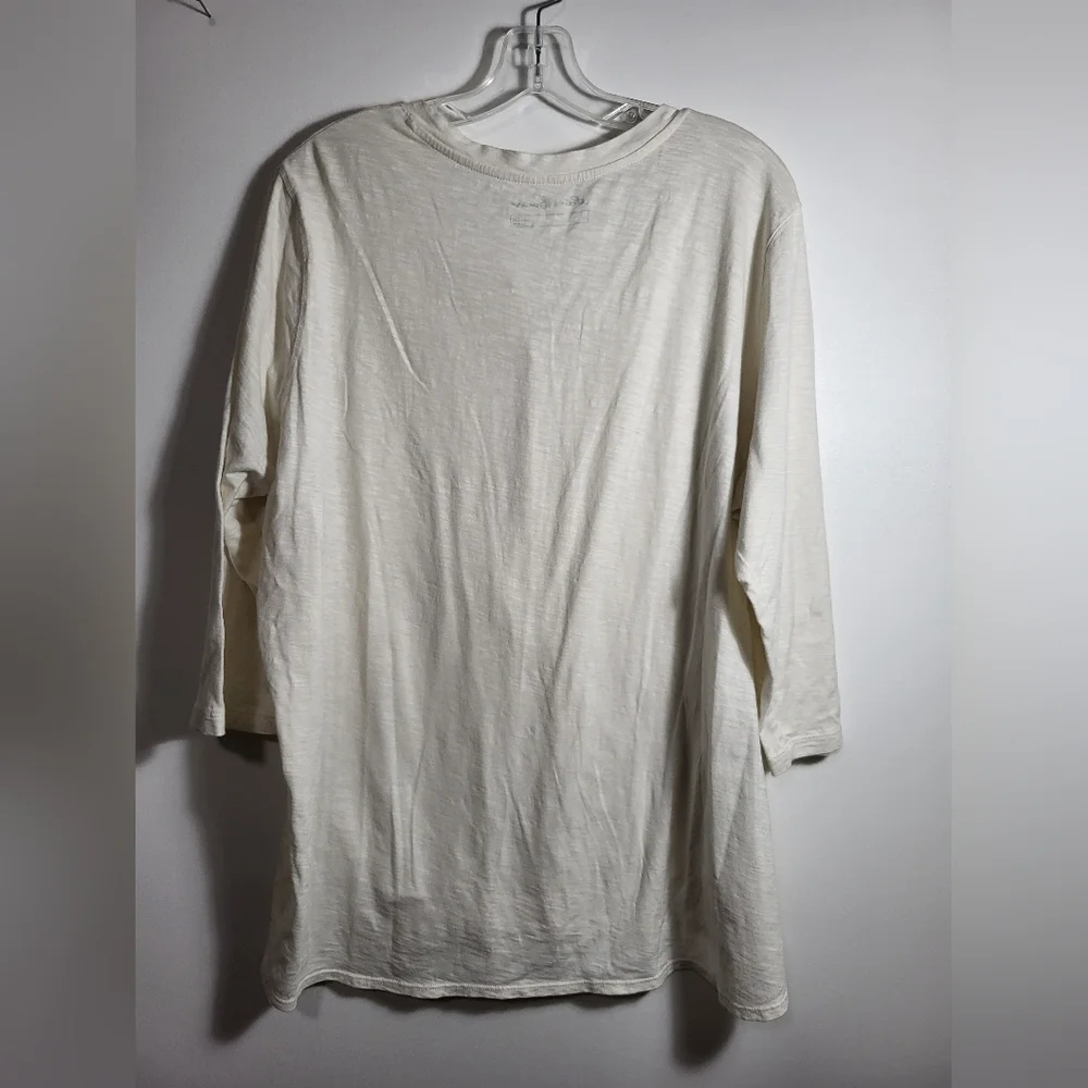 Eddie Bauer white crew neck tunic      women's 2X  #2125